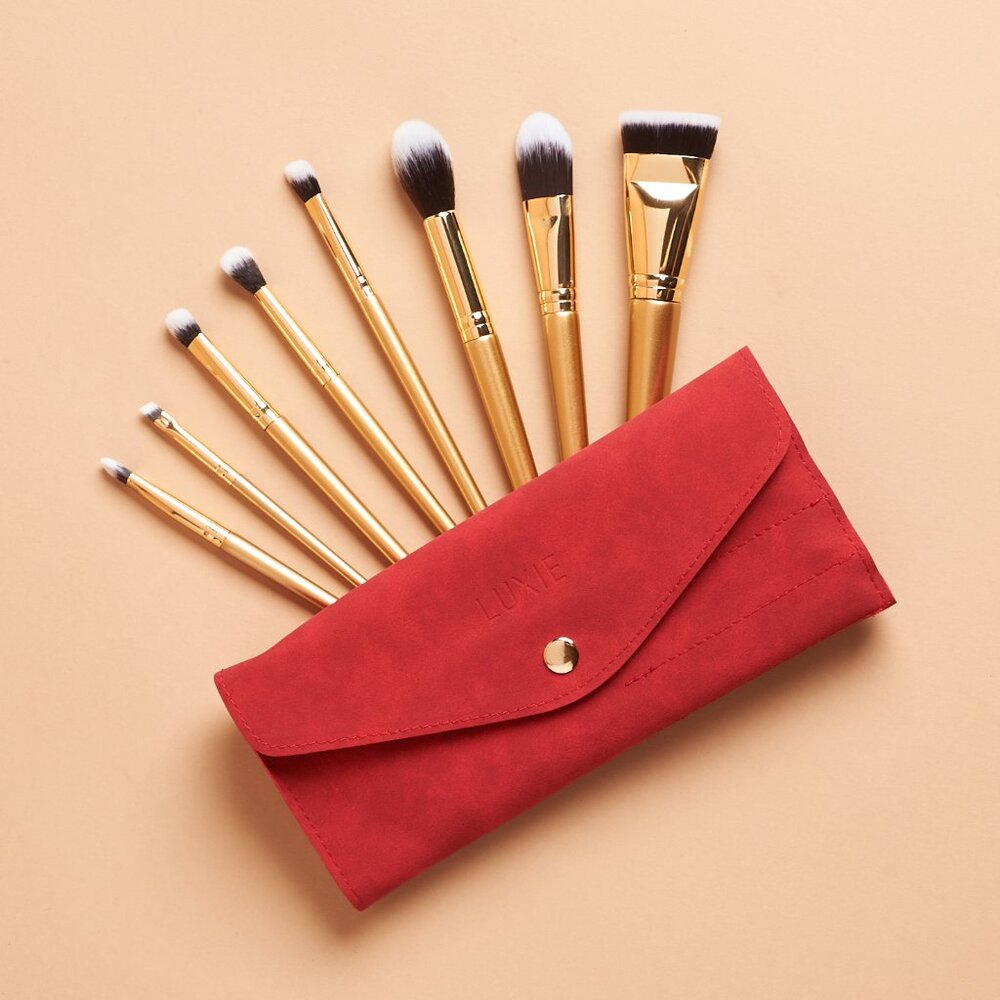 LUXIE Glitter and Gold Brush Set